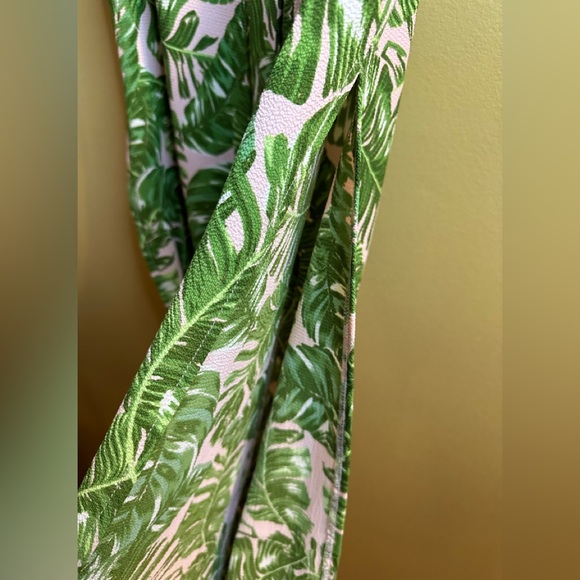 Eye of the Needle Leaf Pattern Slit Pants - S - Picture 6 of 11